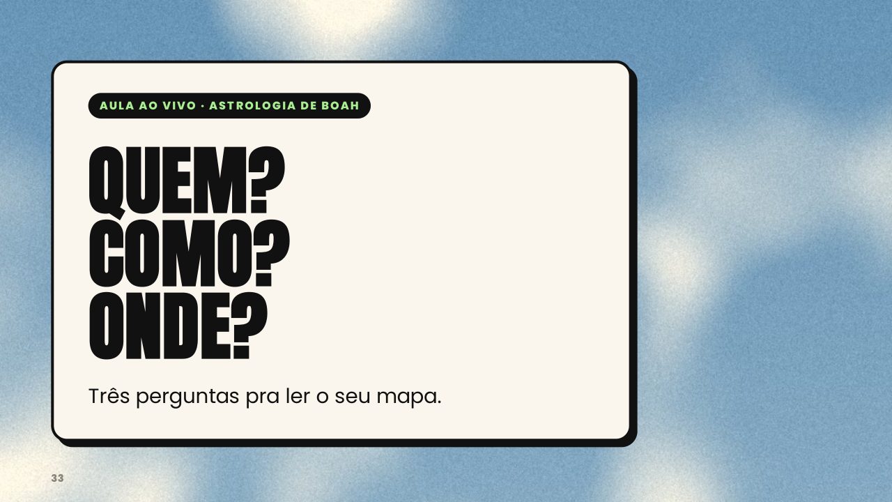 Capa da aula: Quem? Como? Onde?