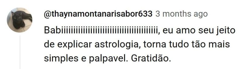 Depoimento de aluna da Babi