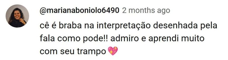 Depoimento de aluna da Babi