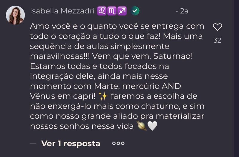 Depoimento de aluna da Babi